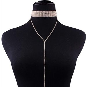 Gold Sexy Rhinestone Choker